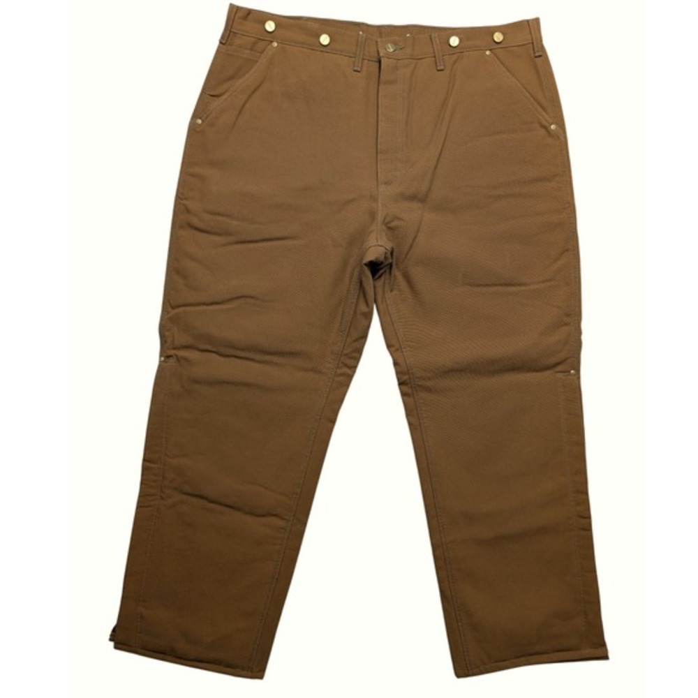 Vintage NWT Carhartt B10 BRN Work Dungaree Men 42x30 Quilt Lined Duck‎ Pants